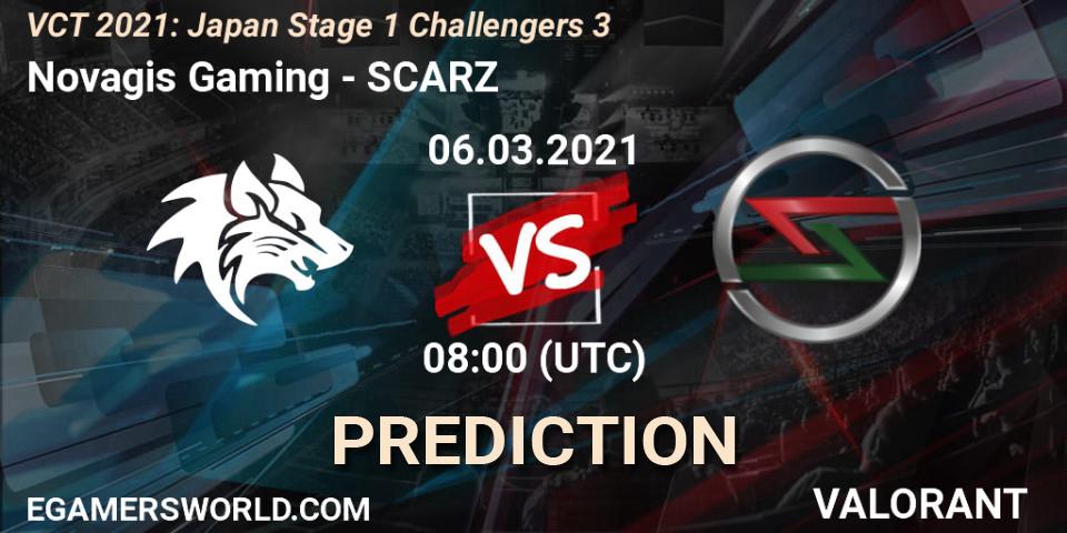 Prognoza Novagis Gaming - SCARZ. 06.03.2021 at 08:00, VALORANT, VCT 2021: Japan Stage 1 Challengers 3