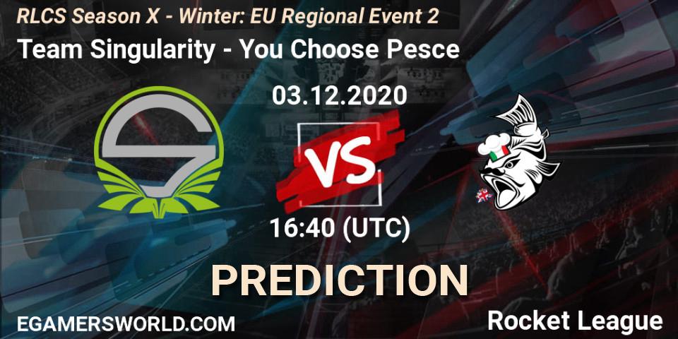 Prognoza Team Singularity - You Choose Pesce. 03.12.2020 at 16:40, Rocket League, RLCS Season X - Winter: EU Regional Event 2