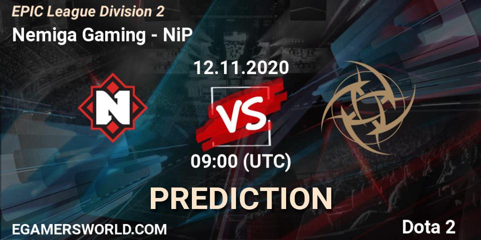 Prognoza Nemiga Gaming - NiP. 12.11.20, Dota 2, EPIC League Division 2