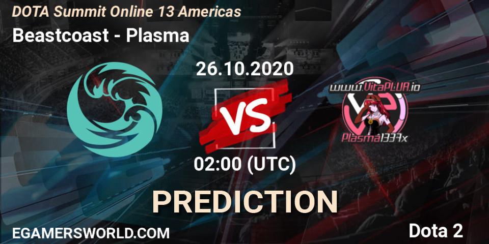 Prognoza Beastcoast - Plasma. 26.10.2020 at 03:00, Dota 2, DOTA Summit 13: Americas