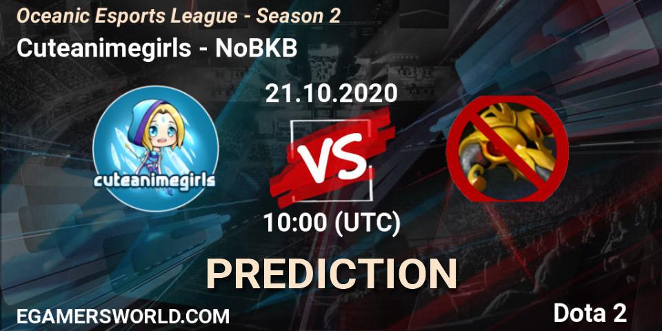 Prognoza Cuteanimegirls - NoBKB. 21.10.2020 at 10:13, Dota 2, Oceanic Esports League - Season 2