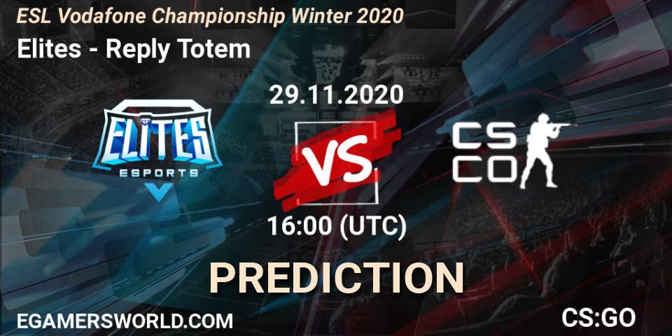 Prognoza Elites - Reply Totem. 29.11.2020 at 16:05, Counter-Strike (CS2), ESL Vodafone Championship Winter 2020
