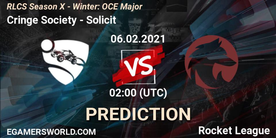 Prognoza Cringe Society - Solicit. 06.02.2021 at 01:45, Rocket League, RLCS Season X - Winter: OCE Major