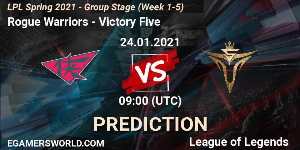 Prognoza Rogue Warriors - Victory Five. 24.01.21, LoL, LPL Spring 2021 - Group Stage (Week 1-5)