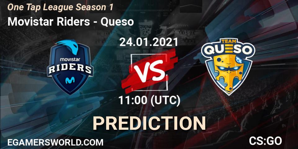 Prognoza Movistar Riders - Queso. 24.01.2021 at 11:00, Counter-Strike (CS2), One Tap League Season 1