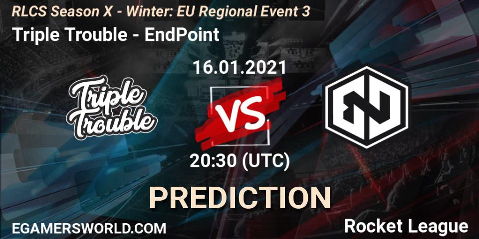 Prognoza Triple Trouble - EndPoint. 16.01.21, Rocket League, RLCS Season X - Winter: EU Regional Event 3