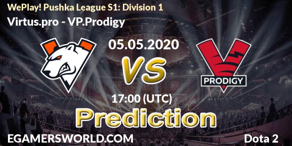Prognoza Virtus.pro - VP.Prodigy. 05.05.2020 at 16:18, Dota 2, WePlay! Pushka League S1: Division 1