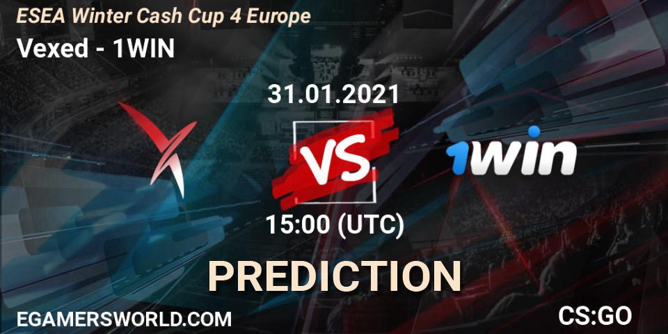 Prognoza Vexed - 1WIN. 31.01.21, CS2 (CS:GO), ESEA Cash Cup - Europe: Winter 2020 #4