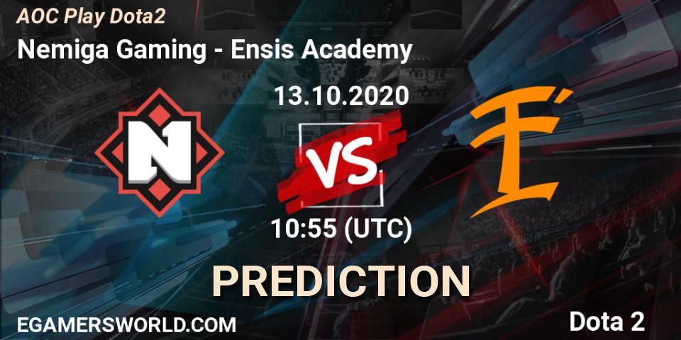 Prognoza Nemiga Gaming - Ensis Academy. 13.10.2020 at 10:56, Dota 2, AOC Play Dota2