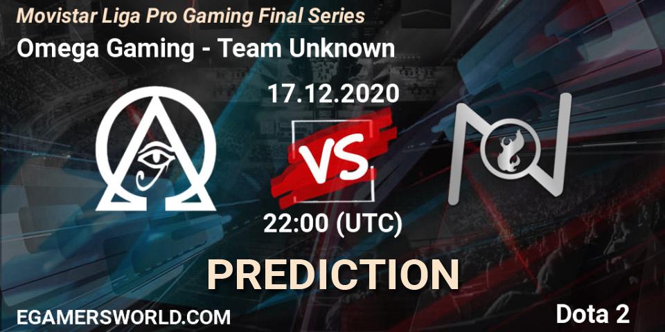 Prognoza Omega Gaming - Team Unknown. 17.12.2020 at 22:25, Dota 2, Movistar Liga Pro Gaming Final Series