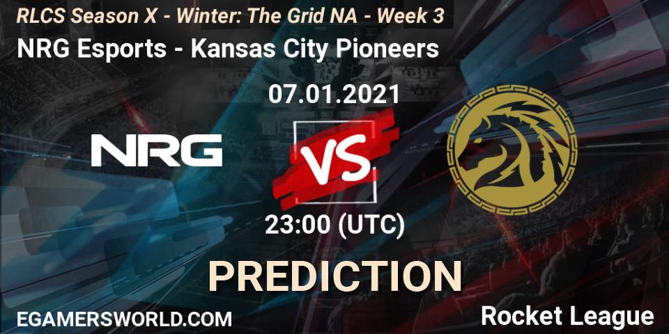 Prognoza NRG Esports - Kansas City Pioneers. 14.01.2021 at 23:00, Rocket League, RLCS Season X - Winter: The Grid NA - Week 3