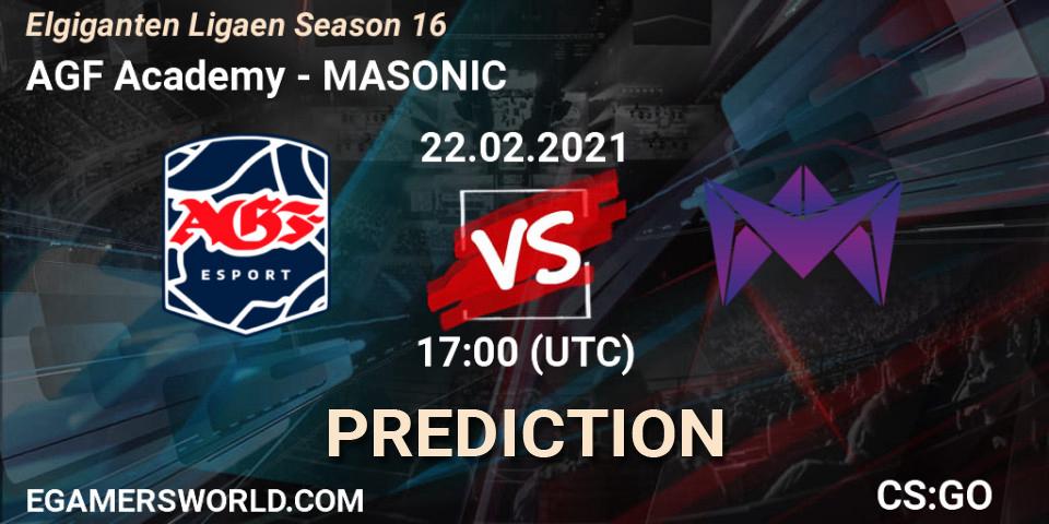 Prognoza AGF Academy - MASONIC. 22.02.2021 at 17:00, Counter-Strike (CS2), Elgiganten Ligaen Season 16