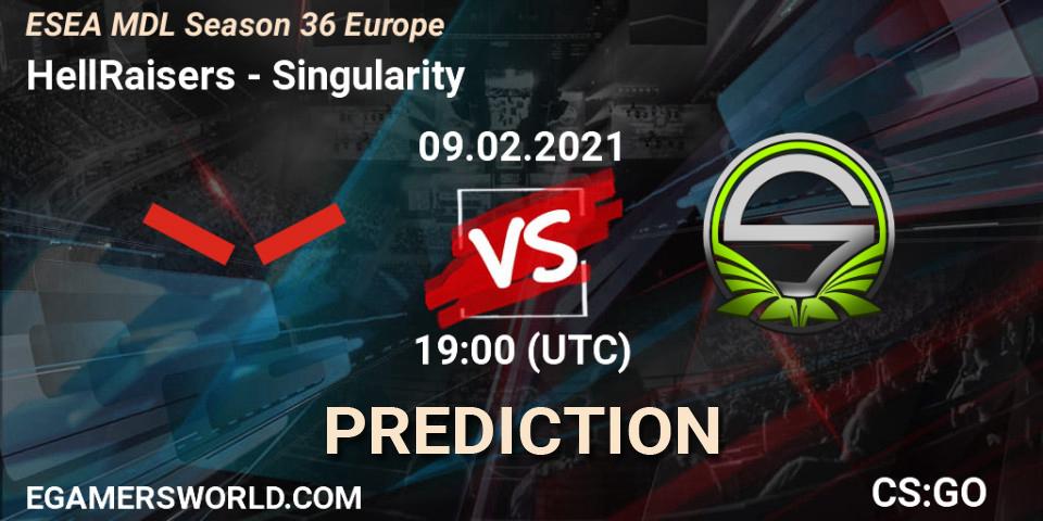 Prognoza HellRaisers - Singularity. 09.02.2021 at 18:00, Counter-Strike (CS2), MDL ESEA Season 36: Europe - Premier division