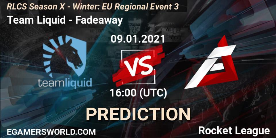 Prognoza Team Liquid - Fadeaway. 09.01.21, Rocket League, RLCS Season X - Winter: EU Regional Event 3