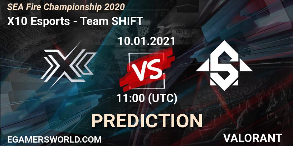 Prognoza X10 Esports - Team SHIFT. 10.01.2021 at 11:00, VALORANT, SEA Fire Championship 2020