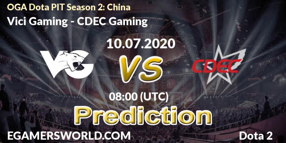 Prognoza Vici Gaming - CDEC Gaming. 10.07.2020 at 08:00, Dota 2, OGA Dota PIT Season 2: China