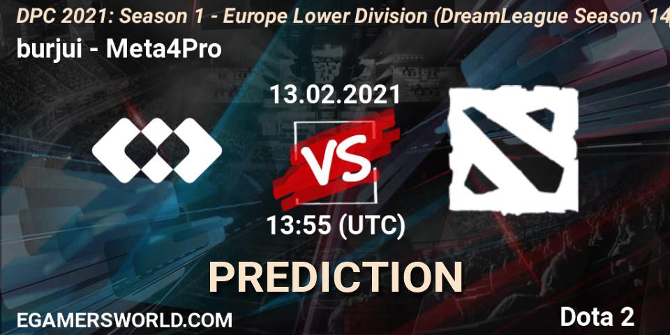 Prognoza burjui - Meta4Pro. 13.02.2021 at 13:56, Dota 2, DPC 2021: Season 1 - Europe Lower Division (DreamLeague Season 14)