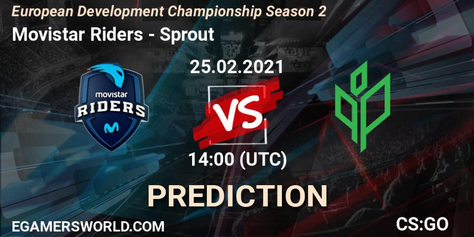 Prognoza Movistar Riders - Sprout. 25.02.2021 at 14:00, Counter-Strike (CS2), European Development Championship Season 2