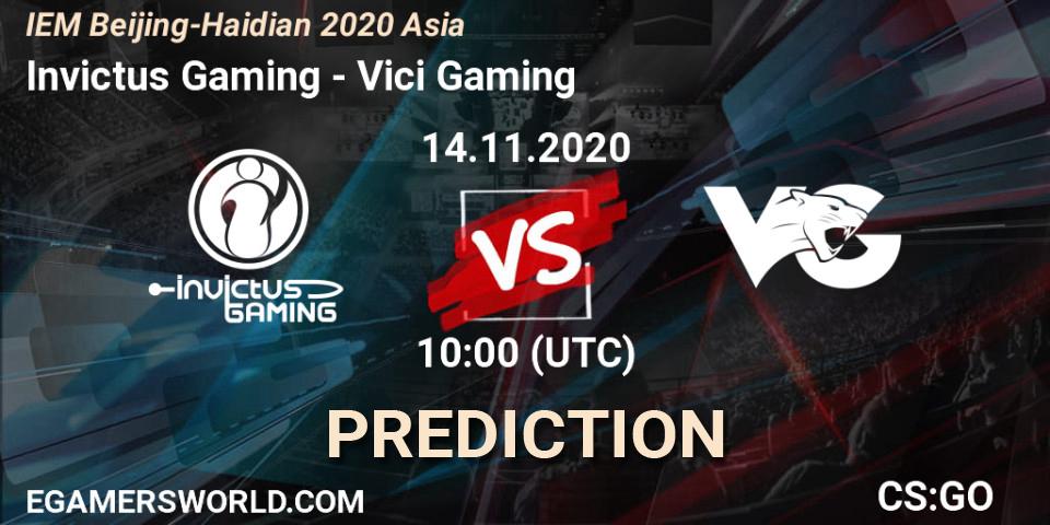 Prognoza Invictus Gaming - Vici Gaming. 14.11.2020 at 10:00, Counter-Strike (CS2), IEM Beijing-Haidian 2020 Asia