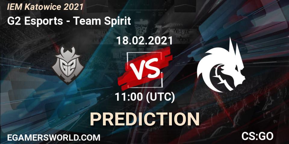 Prognoza G2 Esports - Team Spirit. 18.02.2021 at 11:00, Counter-Strike (CS2), IEM Katowice 2021