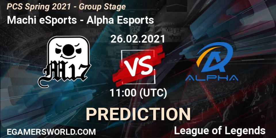 Prognoza Machi eSports - Alpha Esports. 26.02.2021 at 10:00, LoL, PCS Spring 2021 - Group Stage