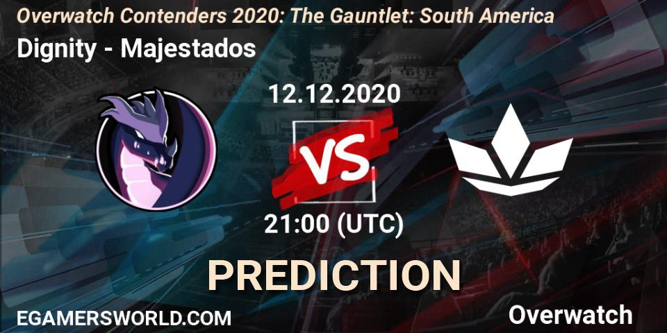 Prognoza Dignity - Majestados. 12.12.2020 at 21:30, Overwatch, Overwatch Contenders 2020: The Gauntlet: South America