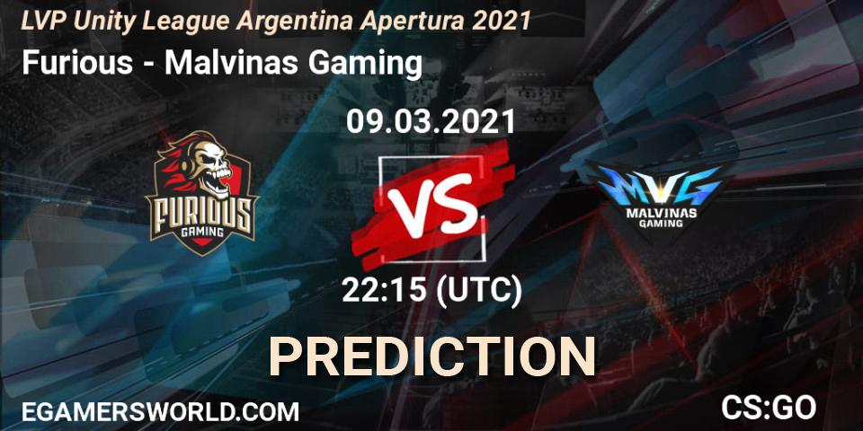 Prognoza Furious - Malvinas Gaming. 09.03.2021 at 22:15, Counter-Strike (CS2), LVP Unity League Argentina Apertura 2021