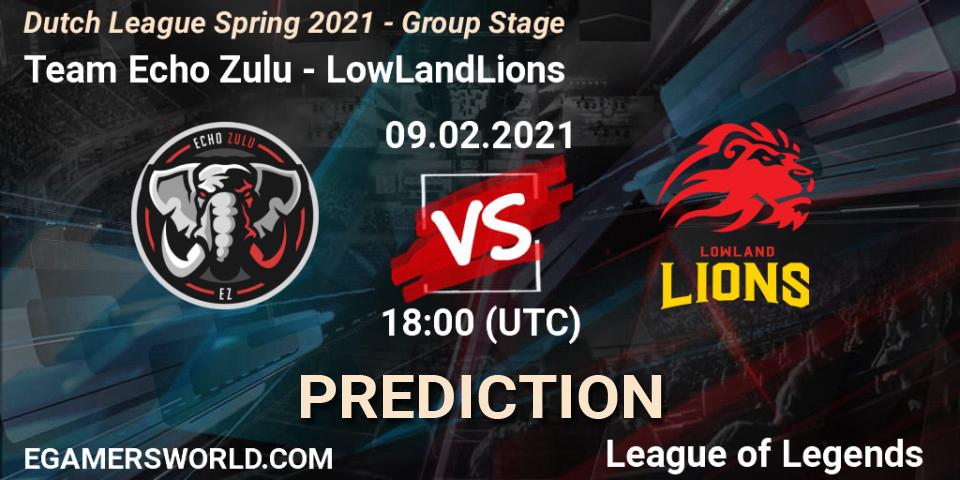 Prognoza Team Echo Zulu - LowLandLions. 09.02.2021 at 18:00, LoL, Dutch League Spring 2021 - Group Stage