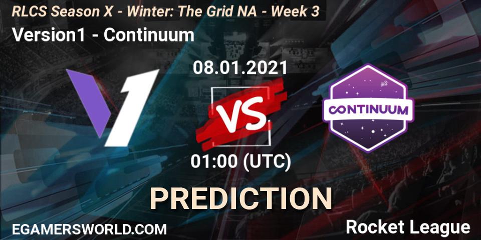 Prognoza Version1 - Continuum. 15.01.2021 at 01:00, Rocket League, RLCS Season X - Winter: The Grid NA - Week 3