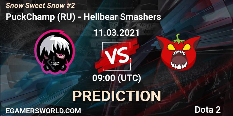 Prognoza PuckChamp (RU) - Hellbear Smashers. 11.03.2021 at 09:00, Dota 2, Snow Sweet Snow #2
