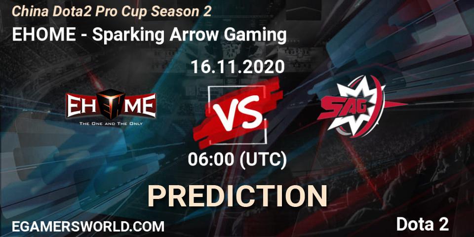 Prognoza EHOME - Sparking Arrow Gaming. 16.11.2020 at 06:04, Dota 2, China Dota2 Pro Cup Season 2