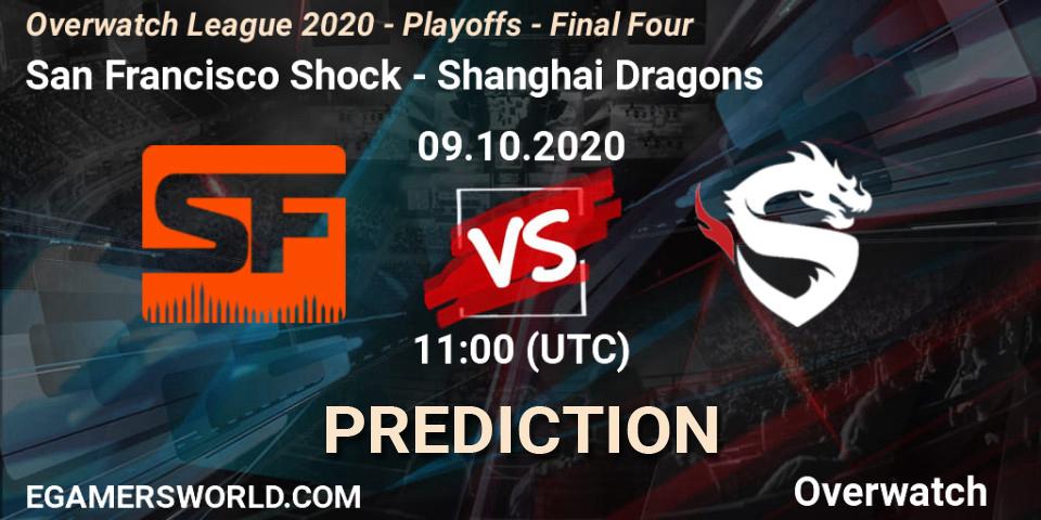 Prognoza San Francisco Shock - Shanghai Dragons. 09.10.2020 at 09:00, Overwatch, Overwatch League 2020 - Playoffs - Final Four