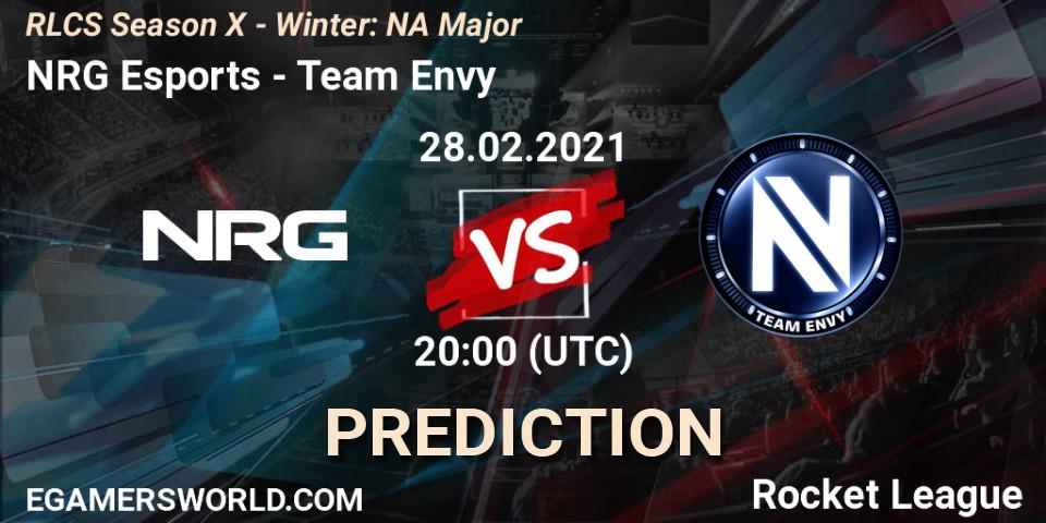 Prognoza NRG Esports - Team Envy. 28.02.2021 at 19:40, Rocket League, RLCS Season X - Winter: NA Major