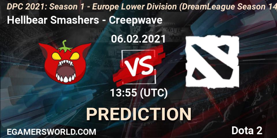 Prognoza Hellbear Smashers - Creepwave. 06.02.2021 at 13:56, Dota 2, DPC 2021: Season 1 - Europe Lower Division (DreamLeague Season 14)