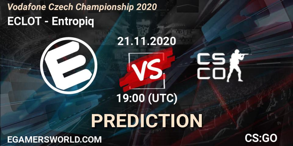 Prognoza ECLOT - Entropiq. 21.11.2020 at 18:30, Counter-Strike (CS2), Vodafone Czech Championship 2020