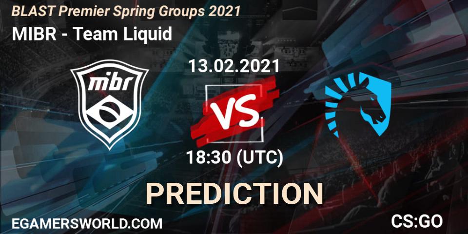 Prognoza MIBR - Team Liquid. 13.02.21, CS2 (CS:GO), BLAST Premier Spring Groups 2021