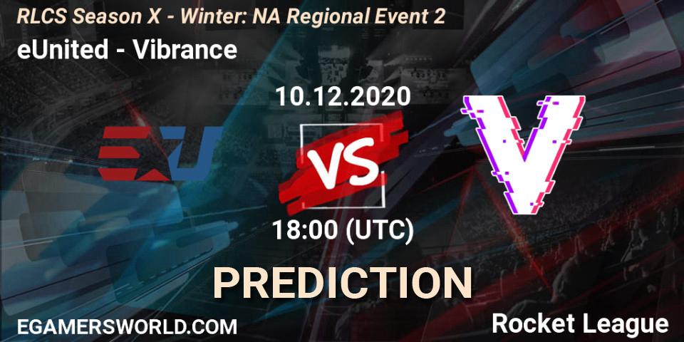 Prognoza eUnited - Vibrance. 10.12.2020 at 18:00, Rocket League, RLCS Season X - Winter: NA Regional Event 2