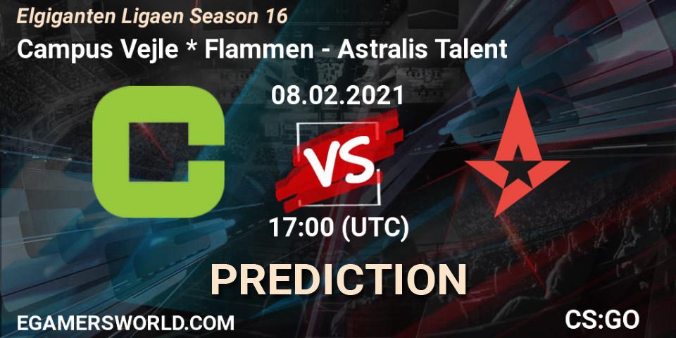 Prognoza Campus Vejle * Flammen - Astralis Talent. 08.02.2021 at 17:00, Counter-Strike (CS2), Elgiganten Ligaen Season 16
