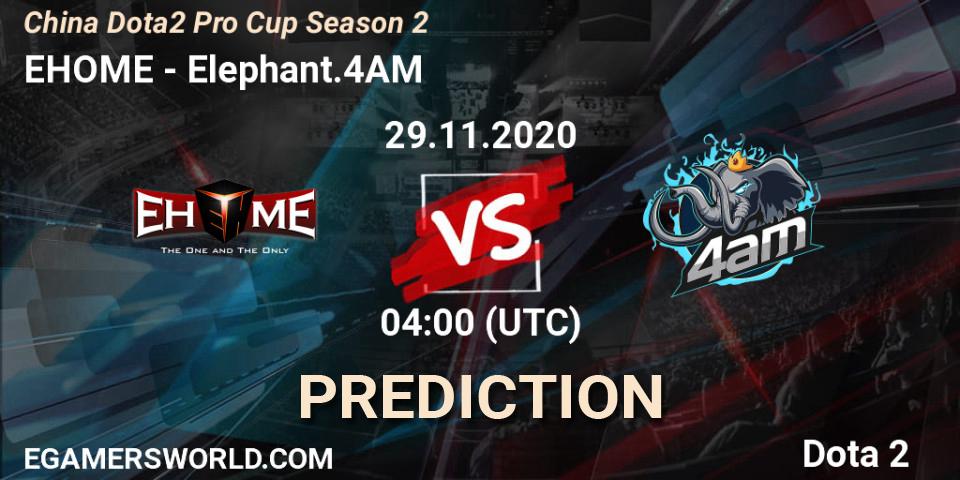 Prognoza EHOME - Elephant.4AM. 29.11.2020 at 04:23, Dota 2, China Dota2 Pro Cup Season 2