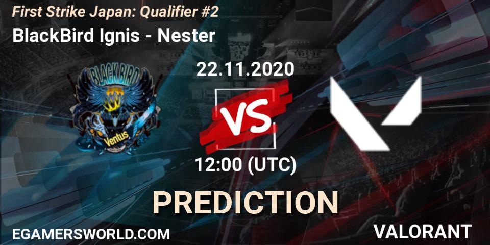 Prognoza BlackBird Ignis - Nester. 22.11.2020 at 12:00, VALORANT, First Strike Japan: Qualifier #2