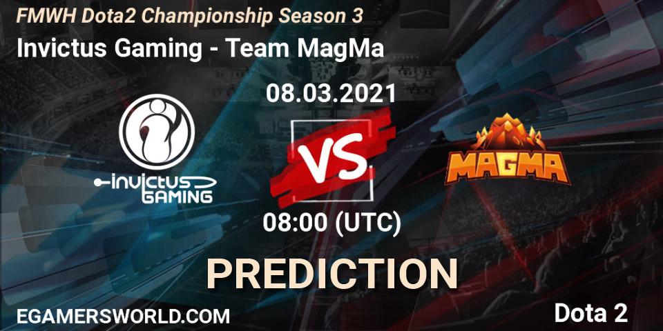 Prognoza Invictus Gaming - Team MagMa. 06.03.2021 at 08:04, Dota 2, FMWH Dota2 Championship Season 3