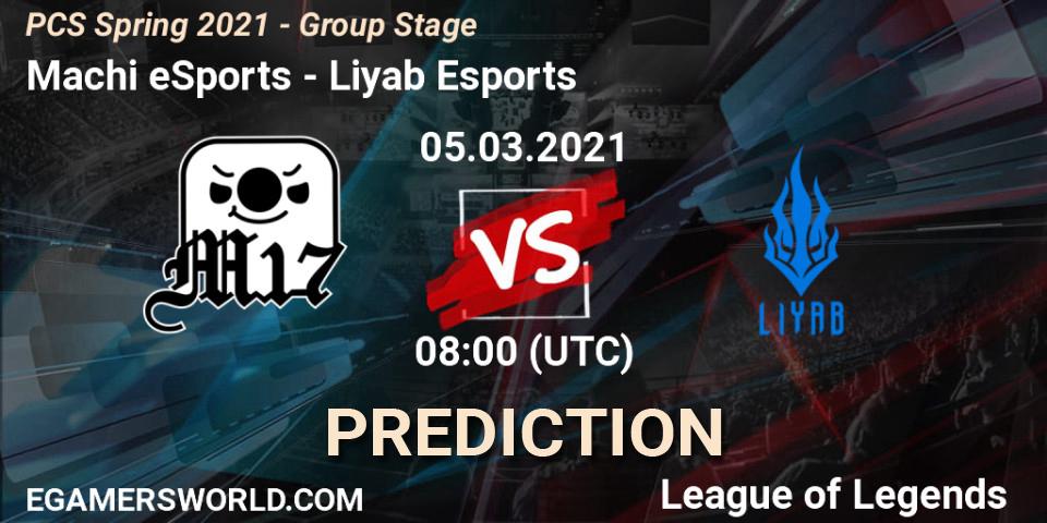 Prognoza Machi eSports - Liyab Esports. 05.03.2021 at 14:30, LoL, PCS Spring 2021 - Group Stage