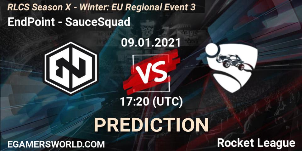Prognoza EndPoint - SauceSquad. 09.01.2021 at 17:20, Rocket League, RLCS Season X - Winter: EU Regional Event 3