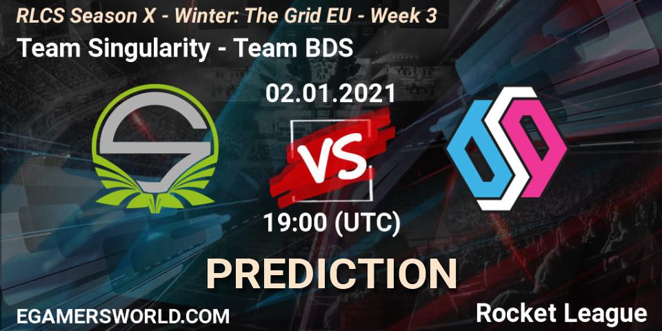 Prognoza Team Singularity - Team BDS. 02.01.2021 at 19:00, Rocket League, RLCS Season X - Winter: The Grid EU - Week 3