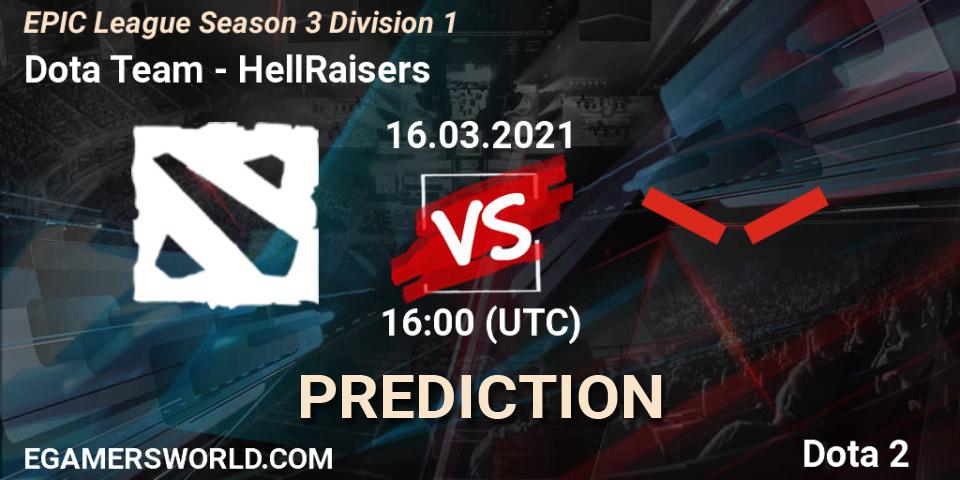 Prognoza Dota Team - HellRaisers. 16.03.2021 at 16:03, Dota 2, EPIC League Season 3 Division 1