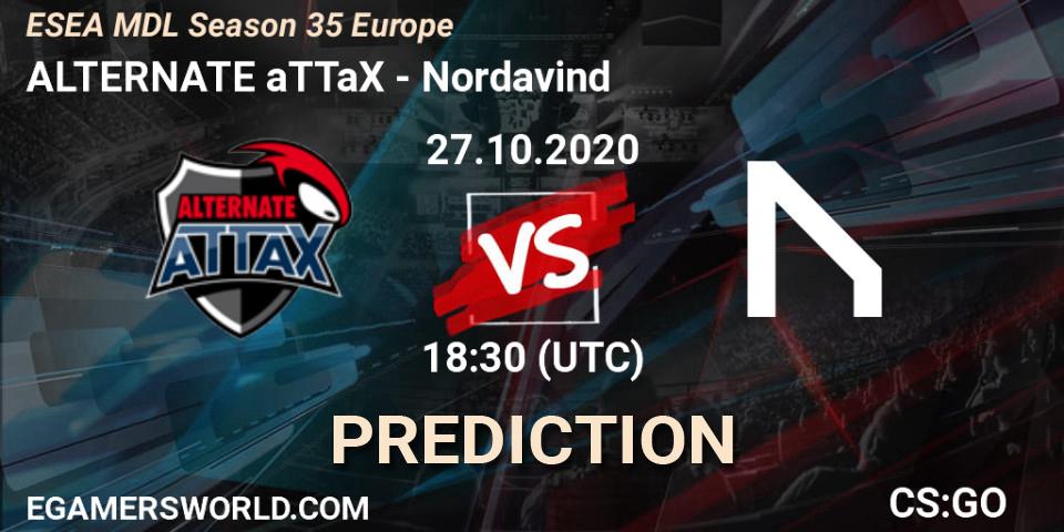 Prognoza ALTERNATE aTTaX - Nordavind. 27.10.2020 at 18:30, Counter-Strike (CS2), ESEA MDL Season 35 Europe