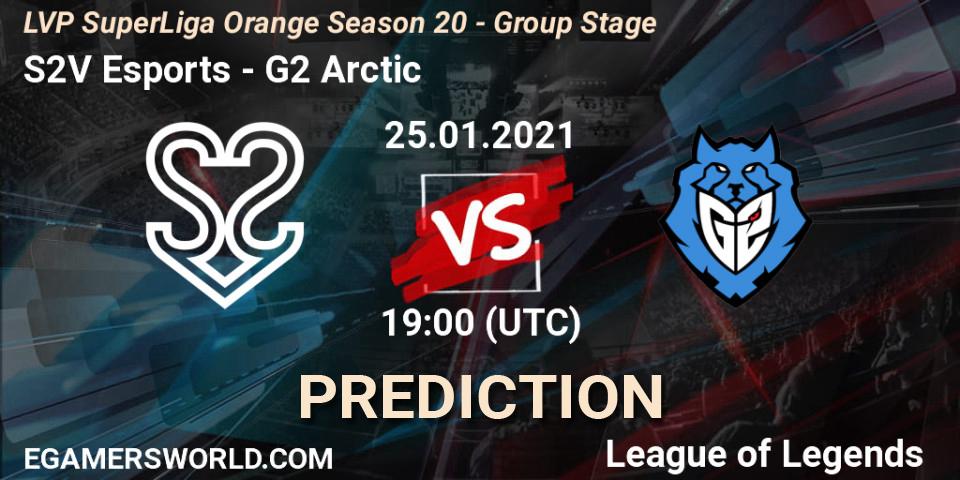 Prognoza S2V Esports - G2 Arctic. 25.01.2021 at 19:00, LoL, LVP SuperLiga Orange Season 20 - Group Stage