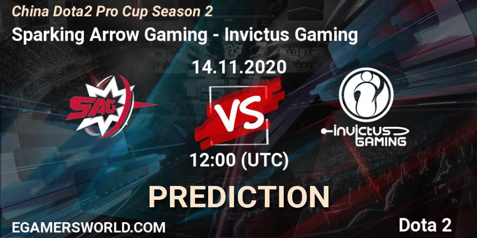 Prognoza Sparking Arrow Gaming - Invictus Gaming. 14.11.2020 at 11:32, Dota 2, China Dota2 Pro Cup Season 2