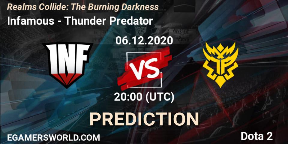 Prognoza Infamous - Thunder Predator. 06.12.2020 at 20:02, Dota 2, Realms Collide: The Burning Darkness