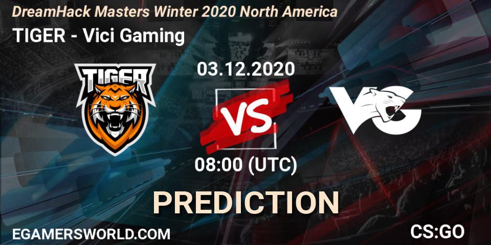 Prognoza TIGER - Vici Gaming. 03.12.2020 at 08:00, Counter-Strike (CS2), DreamHack Masters Winter 2020 Asia